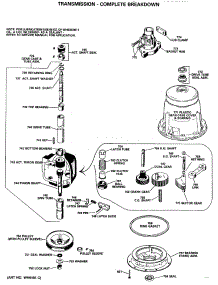 03 - Transmission - Complete Breakdown parts for Ge Washer WLW3440SBLWH from AppliancePartsPros.com