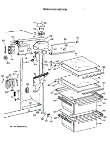 03 - Fresh Food Section parts for Ge Refrigerator CSX22KWSMWH from AppliancePartsPros.com