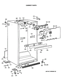 03 - Cabinet Parts parts for Ge Refrigerator CTX18BASGRWH from AppliancePartsPros.com