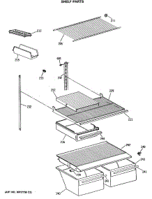 04 - Shelf Parts parts for Ge Refrigerator CTX18BASGRWH from AppliancePartsPros.com