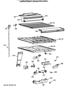 05 - Compartment Separator Parts parts for Ge Refrigerator CTX18BASGRWH from AppliancePartsPros.com