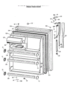 02 - Fresh Food Door parts for Ge Refrigerator CTX21EASRRWH from AppliancePartsPros.com
