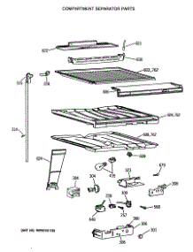 05 - Compartment Separator Parts parts for Ge Refrigerator CTX18BASVRWH from AppliancePartsPros.com
