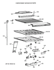 05 - Compartment Separator Parts parts for Ge Refrigerator CTX18LASJLAD from AppliancePartsPros.com