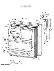 02 - Fresh Food Door parts for Ge Refrigerator CTX18LASVRAD from AppliancePartsPros.com