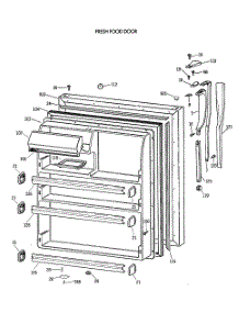 02 - Fresh Food Door parts for Ge Refrigerator CTH21GATERWH from AppliancePartsPros.com