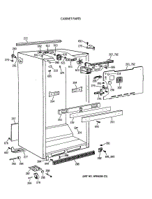 03 - Cabinet Parts parts for Ge Refrigerator CTT18GATERWH from AppliancePartsPros.com