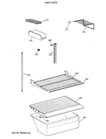 04 - Shelf Parts parts for Ge Refrigerator CTX18CAXCLWH from AppliancePartsPros.com