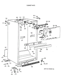 03 - Cabinet Parts parts for Ge Refrigerator CTX18CAXERWH from AppliancePartsPros.com
