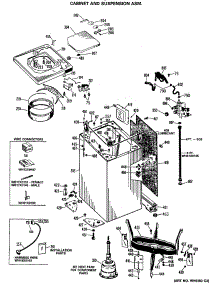 02 - Cabinet & Suspension Asm. parts for Ge Washer WRW2505RBL from AppliancePartsPros.com