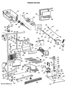 02 - Freezer Section parts for Ge Refrigerator MSG22GRSBWH from AppliancePartsPros.com