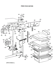 03 - Fresh Food Section parts for Ge Refrigerator MSG22GRSBWH from AppliancePartsPros.com