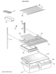 04 - Shelf Parts parts for Ge Refrigerator MTX18BASWRWH from AppliancePartsPros.com