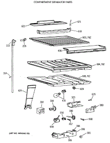 05 - Compartment Separator Parts parts for Ge Refrigerator MTX18EASWRWH from AppliancePartsPros.com