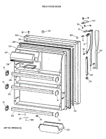 02 - Fresh Food Door parts for Ge Refrigerator MTX21EAXBRWH from AppliancePartsPros.com