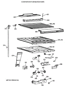 05 - Compartment Separator Parts parts for Ge Refrigerator MTX21EAXBRAD from AppliancePartsPros.com