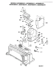 03 - Section3 parts for Ge Air Conditioner AZC909DJV1 from AppliancePartsPros.com