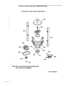 04 - Suspension, Pump & Drive Components parts for Ge Washer WBSR1060T2WW from AppliancePartsPros.com