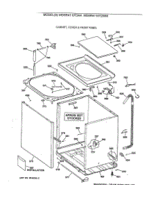 02 - Cabinet, Cover & Front Panel parts for Ge Washer WDSR4110T2WW from AppliancePartsPros.com