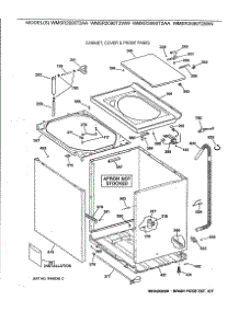 02 - Cabinet, Cover & Front Panel parts for Ge Washer WMSR2090T2WW from AppliancePartsPros.com
