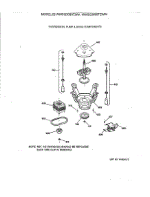 04 - Suspension, Pump & Drive Components parts for Ge Washer WWSQ3090T2WW from AppliancePartsPros.com
