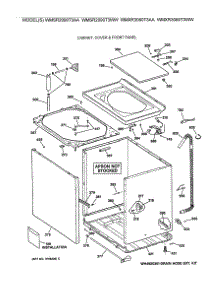 02 - Cabinet, Cover & Front Panel parts for Ge Washer WMSR2090T3WW from AppliancePartsPros.com