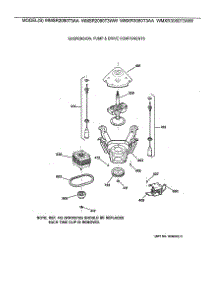 04 - Suspension, Pump & Drive Components parts for Ge Washer WMSR2090T3WW from AppliancePartsPros.com