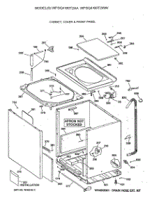 02 - Cabinet, Cover & Front Panel parts for Ge Washer WPSQ4160T2WW from AppliancePartsPros.com
