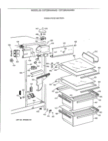 03 - Fresh Food Section parts for Ge Refrigerator CST20KAXAWH from AppliancePartsPros.com