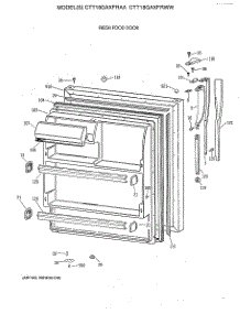 02 - Fresh Food Door parts for Ge Refrigerator CTT18GAXFRAA from AppliancePartsPros.com