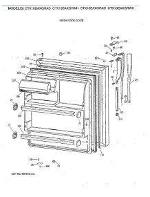 02 - Fresh Food Door parts for Ge Refrigerator CTX18EAXGRWH from AppliancePartsPros.com