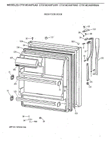 02 - Fresh Food Door parts for Ge Refrigerator CTX18CAXFLWH from AppliancePartsPros.com