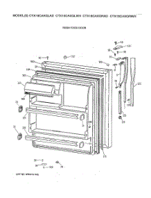 02 - Fresh Food Door parts for Ge Refrigerator CTX18CAXGLWH from AppliancePartsPros.com