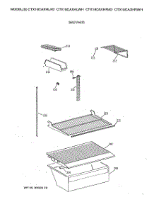 04 - Shelf Parts parts for Ge Refrigerator CTX18CAXHLWH from AppliancePartsPros.com