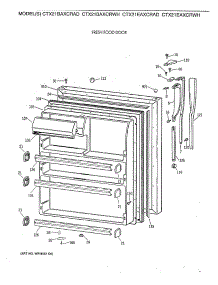 02 - Fresh Food Door parts for Ge Refrigerator CTX21BAXCRWH from AppliancePartsPros.com