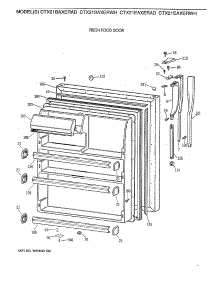 02 - Fresh Food Door parts for Ge Refrigerator CTX21EAXERAD from AppliancePartsPros.com