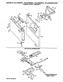 04 - Cabinet Front Assembly parts for Ge Dryer DLL2650RCLWW from AppliancePartsPros.com