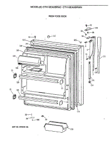 02 - Fresh Food Door parts for Ge Refrigerator CTH18EAXBRWH from AppliancePartsPros.com