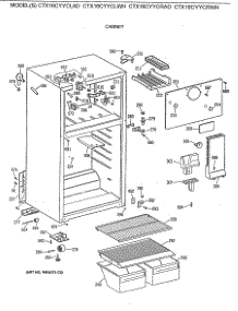 02 - Cabinet parts for Ge Refrigerator CTX16CYYCRWH from AppliancePartsPros.com