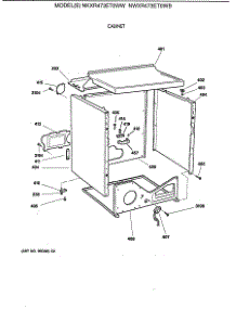 04 - Cabinet parts for Ge Dryer NWXR473ET0WB from AppliancePartsPros.com