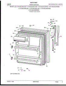 02 - Fresh Food Door parts for Ge Refrigerator CTX18CAXKRWH from AppliancePartsPros.com