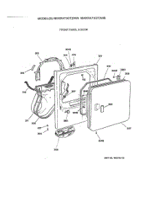 02 - Front Panel & Door parts for Ge Dryer NWXR473GT2WB from AppliancePartsPros.com