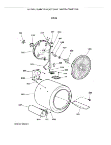 04 - Drum parts for Ge Dryer NWXR473GT2WB from AppliancePartsPros.com