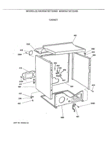 04 - Cabinet parts for Ge Dryer NKXR473ET2WW from AppliancePartsPros.com