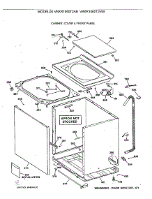 02 - Cabinet, Cover & Front Panel parts for Ge Washer VBXR1060T2WB from AppliancePartsPros.com