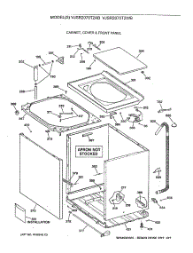 02 - Cabinet, Cover & Front Panel parts for Ge Washer VJSR2070T2WB from AppliancePartsPros.com