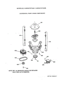 04 - Suspension, Pump & Drive Components parts for Ge Washer VJSR2070T2WB from AppliancePartsPros.com
