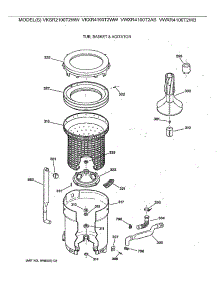03 - Tub, Basket & Agitator parts for Ge Washer VKXR4100T2WW from AppliancePartsPros.com