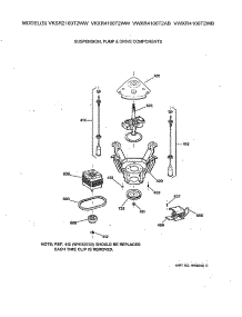 04 - Suspension, Pump & Drive Components parts for Ge Washer VWXR4100T2AB from AppliancePartsPros.com