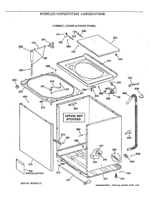 02 - Cabinet, Cover & Front Panel parts for Ge Washer VJSR2070T3WB from AppliancePartsPros.com